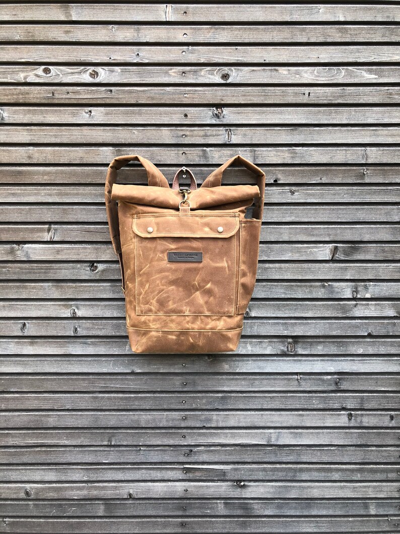 Waxed canvas backpack / waterproof backpack with padded Etsy