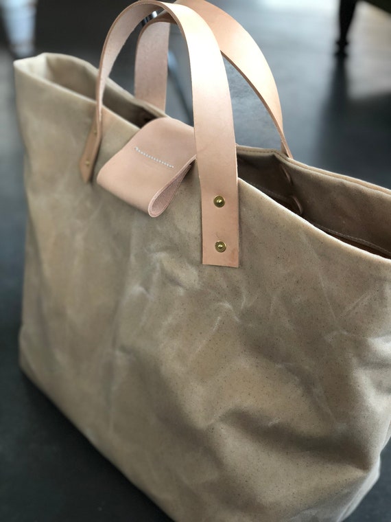 Carry-All Waxed Canvas Tote