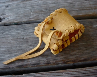 Leather Fringe cuff - Tribal festival bracelet - Rustic Deerskin - Leather Cuff with Lacing - Butterscotch - Bohemian Bracelet - Tribal Cuff