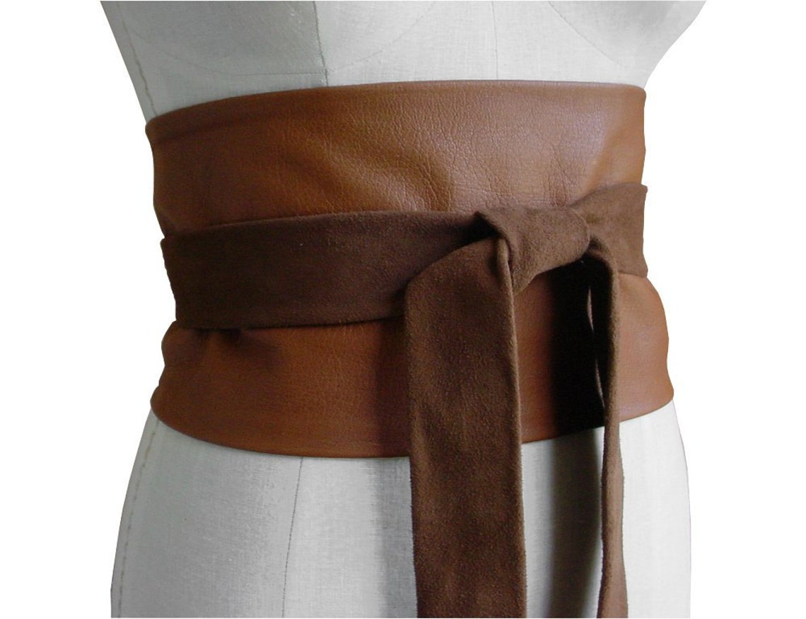 SALE Leather Wide Leather Obi Belt Underbust Corset Belt Etsy