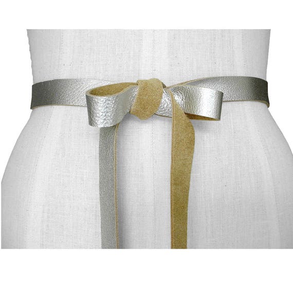 Leather ribbon belt, Silver Leather Bow Belt, Soft Leather Tie On Belt, Wedding Dress Belt, Bridesmaid Belts, Skinny Leather Belt Baby Bump Leather ribbon belt, Silver Leather Bow Belt, Soft Leather Tie On Belt, Wedding Dress Belt, Bridesmaid Belts, Skinny Leather Belt Baby Bump