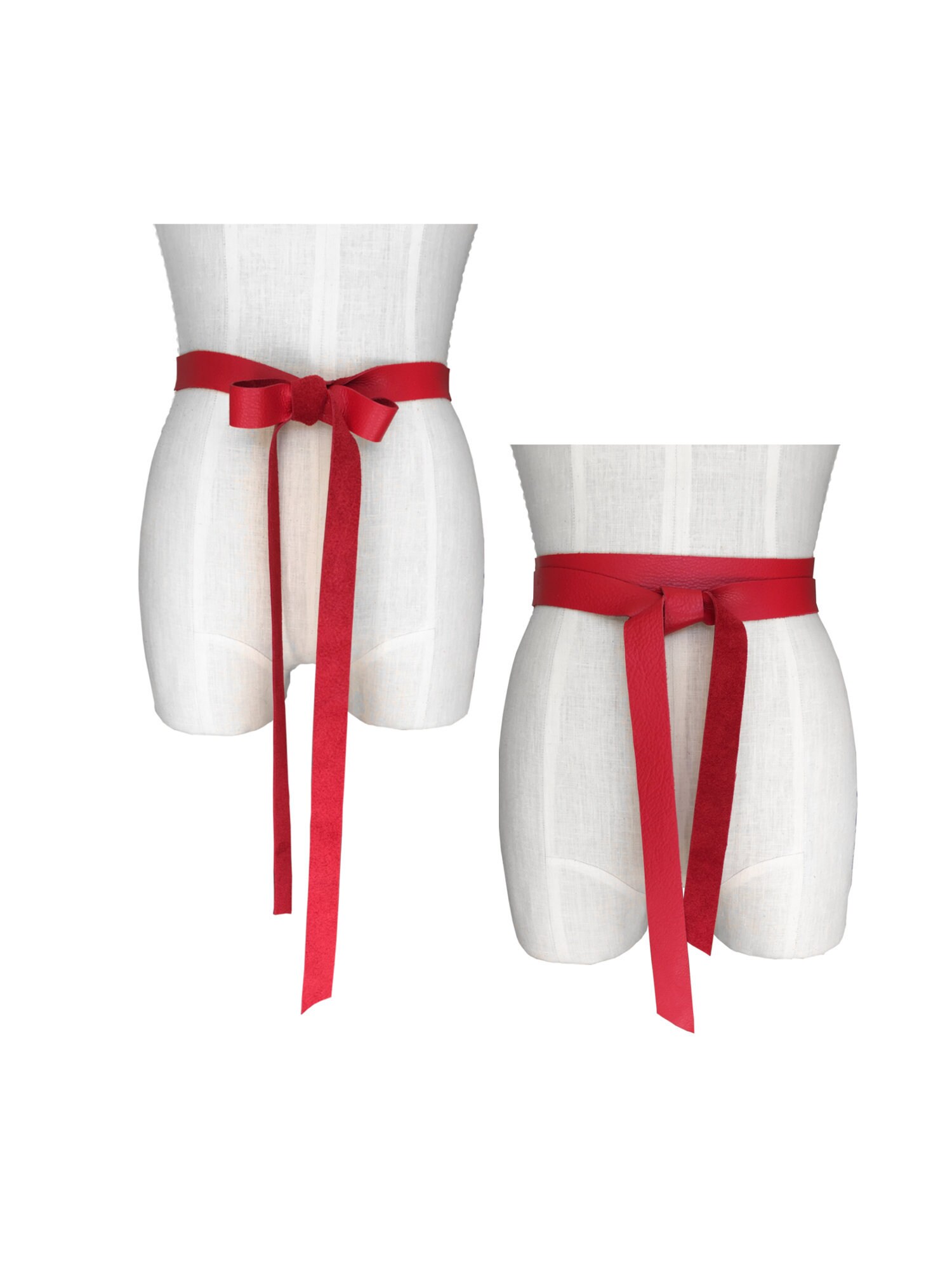 Alice + Olivia Red Genuine Leather Bow Waist Belt Size M Made in Italy aliceandolivia every woman can find something to love  main image 3