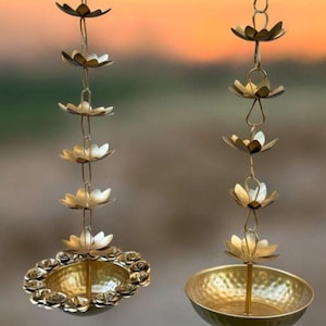 Iron Hanging Rose Bowl Urli: Diwali Candle & Flower Decoration