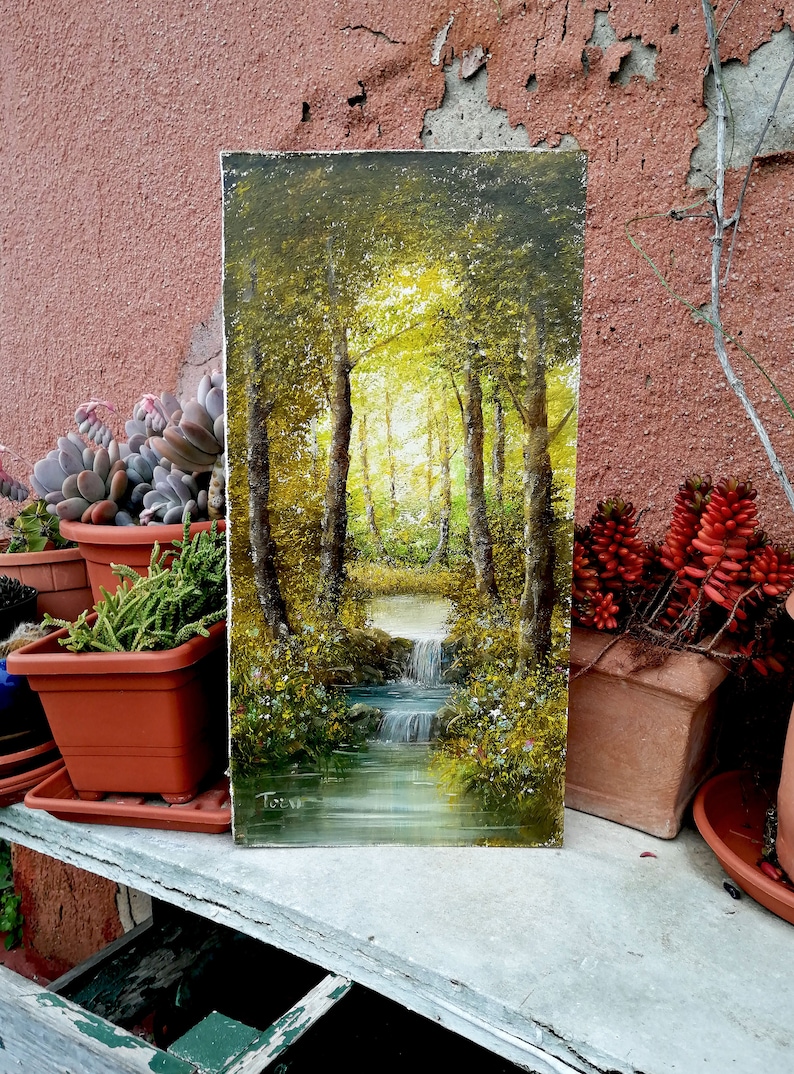 Painting on Wooden Board Original Fine Art by Maestro Luciano Etsy