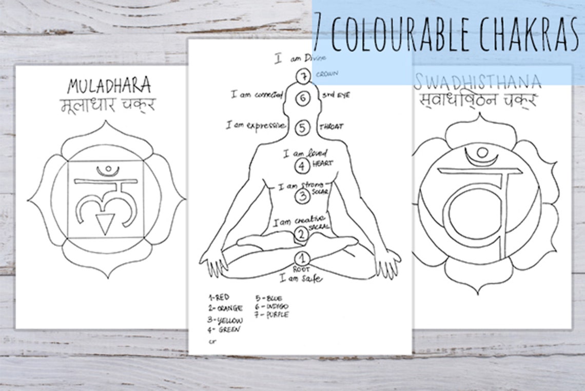 Chakra Journal Printable 7 Chakra Journal for Dummies 22 Etsy