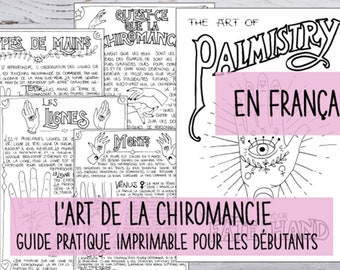 In French: The Art of Palmistry - Pratical printable guide for beginners