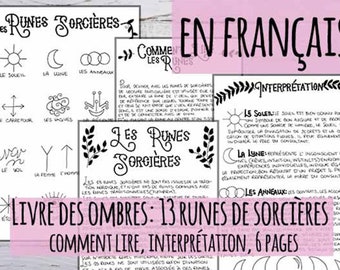 Livre des ombres: en Français, 13 runes de sorcières, comment les lire, interprétation