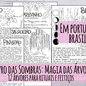 Em Português Brasileiro - Book of Shadows: Trees Magick, 12 trees for magic works and correspondences, total 24 pages