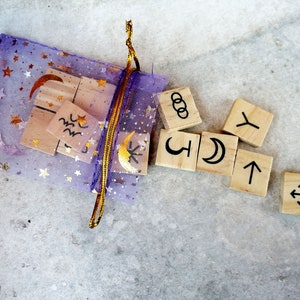 13 Wooden Witches Runes – Handcrafted with Hot Stamping | Free Shipping