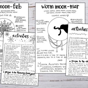 Book of Shadows Northen Hemisphere: 12 full Moons, Esbat Celebration image 4