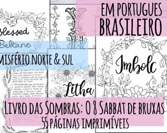 Livro das Sombras: 0 8 Sabbat de bruxas, 55 páginas em Português Brasileiro