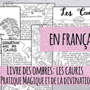 Cowrie Shells Magic & Divination in French | Book of Shadows Pages | Printable Grimoire | Sea Witch PDF | 7 Hand Drawn Pages (A4,A5,Compact)