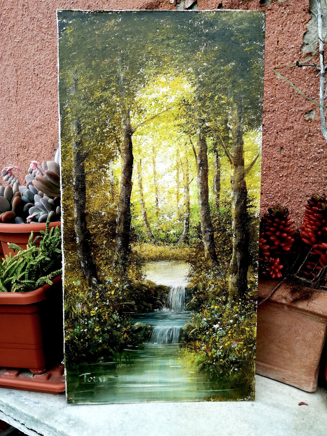 Painting on Wooden Board Original Fine Art by Maestro Luciano Etsy