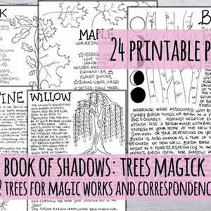 Trees Magick Book of Shadows: 12 Trees Correspondences (PDF)