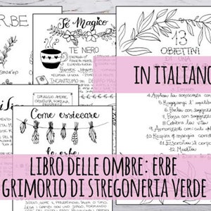 Green Witch&#39;s Grimoire: Kräuterbuch der Schatten (italienisch, druckbare PDF)