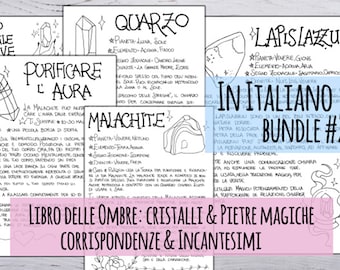 Italian Book of Shadows: Crystals & Gemstones Journal (Printable PDF Bundle 2, A4/A5/Compact Size)