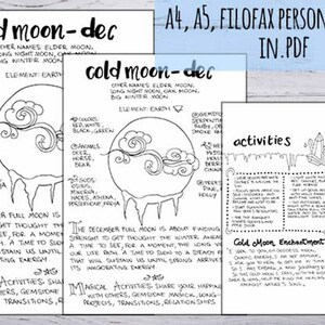 Esbat - December Full Moon Cold Moon Correspondences - Etsy