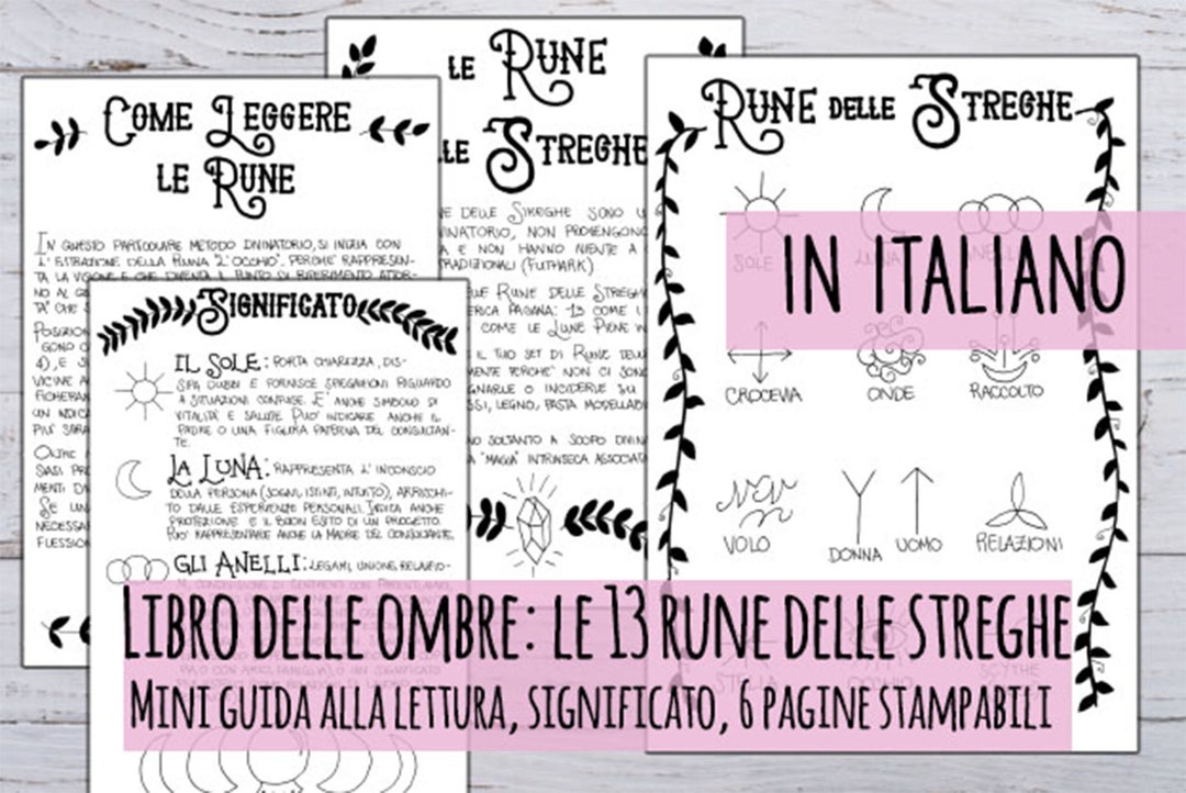 Italian Book of Shadows: 13 Witches Runes, Meaning & History (printable ...