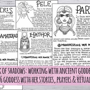 Goddess Grimoire Pages: Printable Book of Shadows, Spells & Rituals (A4 A5 Compact PDF Download