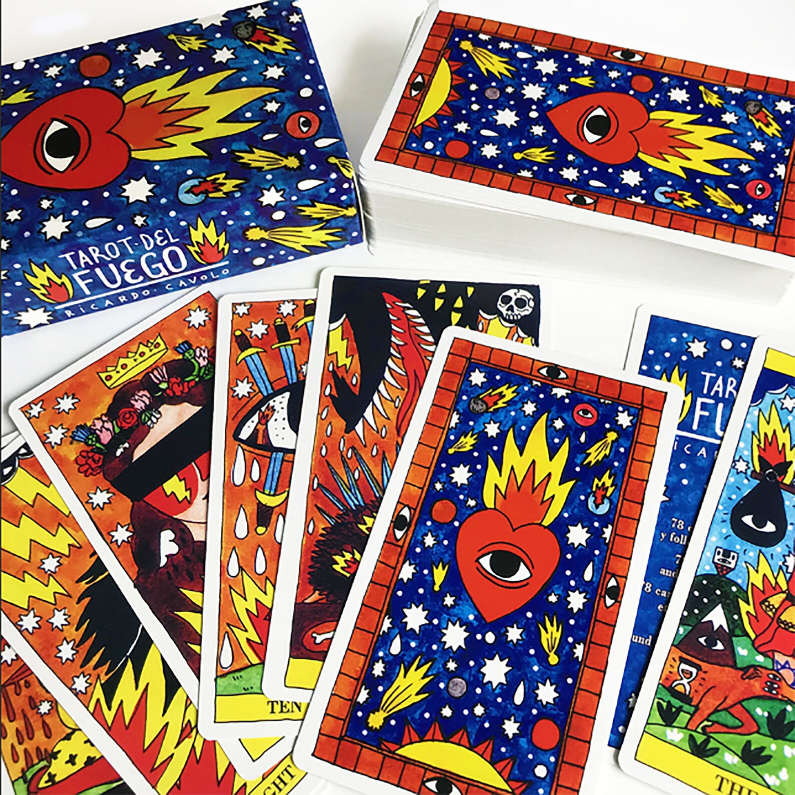 Tarot del Fuego Tarot Deck 78 Cards Free Shipping | Etsy
