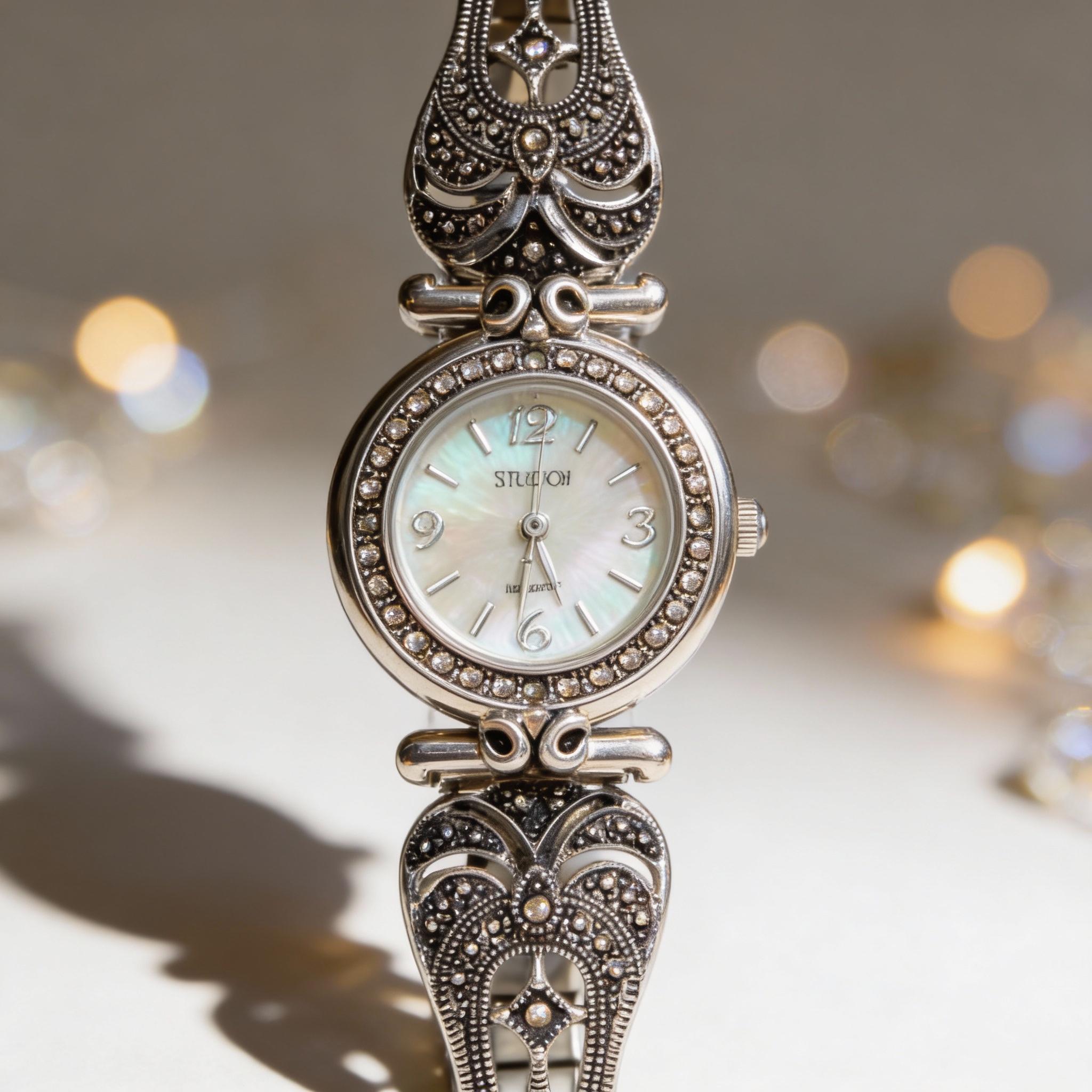 Cachi ladies marcasite Noah’s ark hidden fashion Watch bracelet NEW BATTERY Marcasite Watches - Etsy main image 4