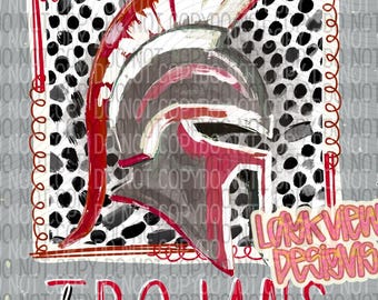 Trojans PNG | Spirit Designs | Trendy