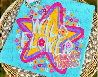 Wild Flower PNG | Star PNG | Flower Designs | Girly Cute | Summertime Designs