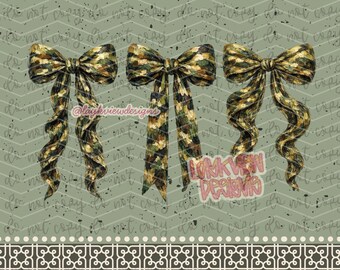 Camo Bows PNG | Bow Designs | Trendy PNG