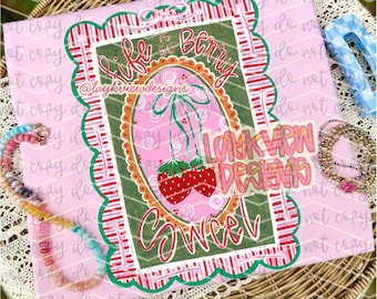 Life Is So Berry Sweet PNG | Summer Designs | Cute Strawberry PNG | Berry Sweet PNG | Coquette
