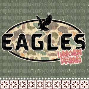 Camo Eagles PNG | Spirit Design | Trendy