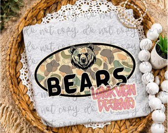Camo Bears PNG | Spirit Design | Trendy
