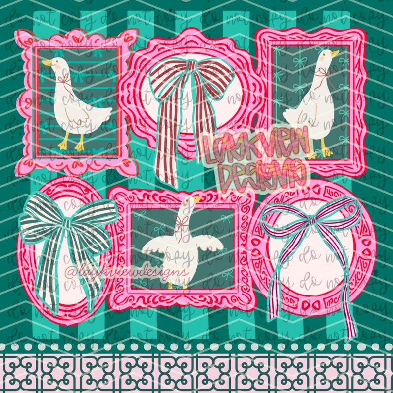 Vintage Gans PNG | Spitze Coquette | Gans-Designs Bild 2