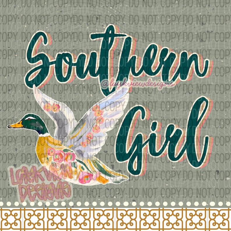 Southern Girl PNG | Duck Designs | Country PNG image 1
