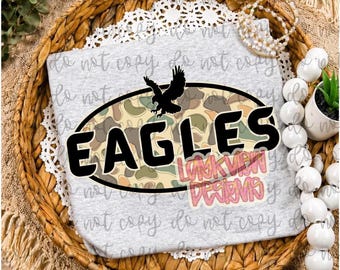 Camo Eagles PNG | Spirit Design | Trendy
