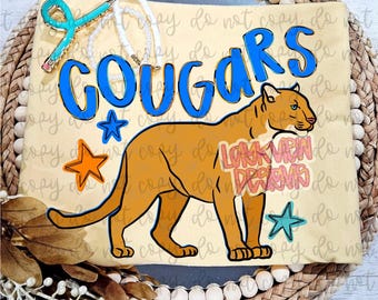 Cougars PNG | Preppy PNG | School Spirit Designs
