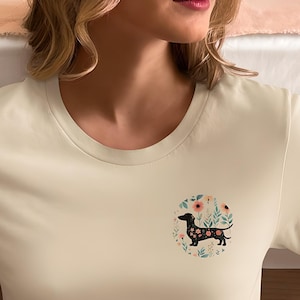 Hochwertiges Dachshund Wiener Shirt für Hundeliebhaber - Tolles & lustiges Freundin Geschenk für Dackel Mamas + Fans - Dachshund Liebe Shirt