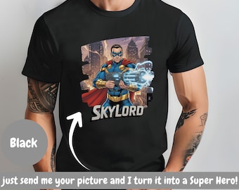 Personalized Retro Superhero Comic Style Shirt, Gamer Shirt, Graphic Tee, Superhero Tee, Comic Book T-shirt, Game Lover Gift
