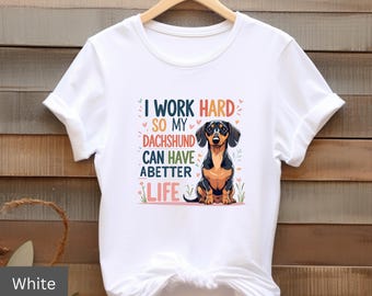 Personalized Funny Colorful Dachshund Shirt, 100% Cotton S-4XL – Funny Wiener Dog Shirt for Dog Lovers & Dachshund Moms
