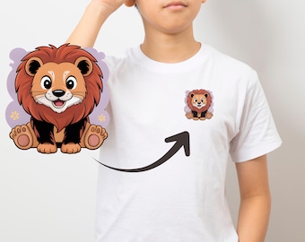Lion Cub T-shirt: Fine Jersey Cotton Kids Tee - Etsy