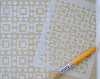 Kasbah Stencil per mobili - stencil marocchino - Stencil di muro e tessuto. Stencil marocchino. Progetti fai da te