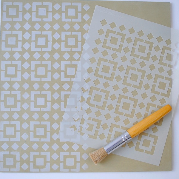 Kasbah Stencil for Furniture - Moroccan stencil - Wall and Fabric Stencil. Moroccan stencil.DIY Projects