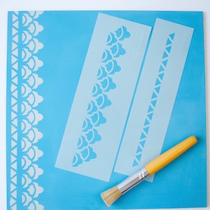 Bukhara Border Furniture Stencil-Moroccan/Indian stencil.