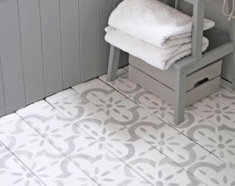 Continuum Tile Pattern Stencil Modern Geometric Tile Effect Etsy