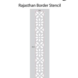 Rajasthan Border Furniture Stencil for Floors, Walls, Furniture and Fabric. Moroccan stencil.DIY Project. image 5