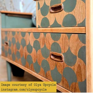 Olya Stencil for Furniture, Floors, Walls and Fabric.
