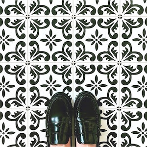 Fes Tile Stencil for Floors, Tiles and Walls -Furniture and Fabric Stencil - Moroccan Stencil - DIY Floor Project.XS,S,M,L,XL