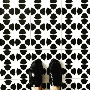 Marjorelle Tile Stencil for Floors and Walls Tiles - Moroccan Stencil - diy Floor Project.XS, S, M, L, XL, XXL