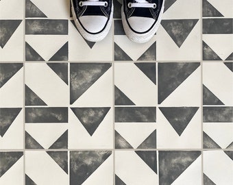 Newton Tile Stencil for Floors, Tiles and Walls-Geometric Stencil - DIY Floor Project.S,M,L