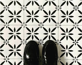 Clementina Tile Stencil for Floor and Walls Tiles- Moroccan Stencil - DIY Floor Project.S,M,L,XL