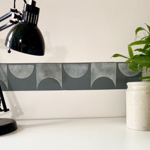 Scully Tile Border Stencil for Floors, Walls and Furniture I Geometric Tile Border Stencil